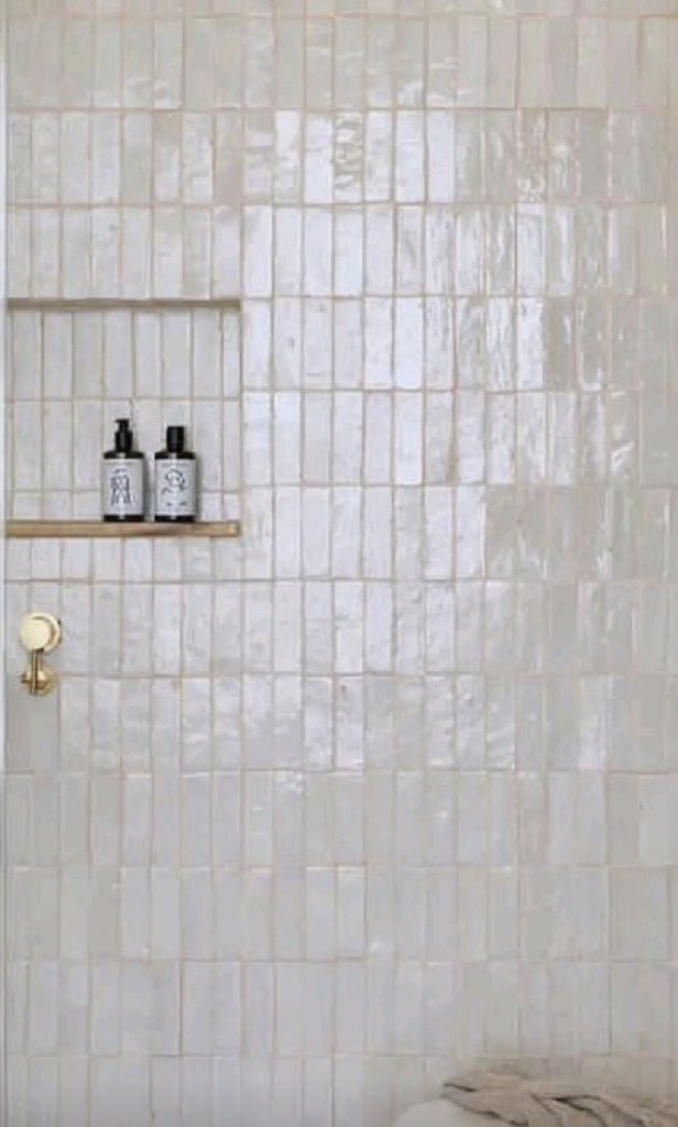 douche zellige blanc