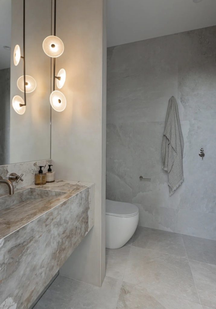 douche marbre et pierre
