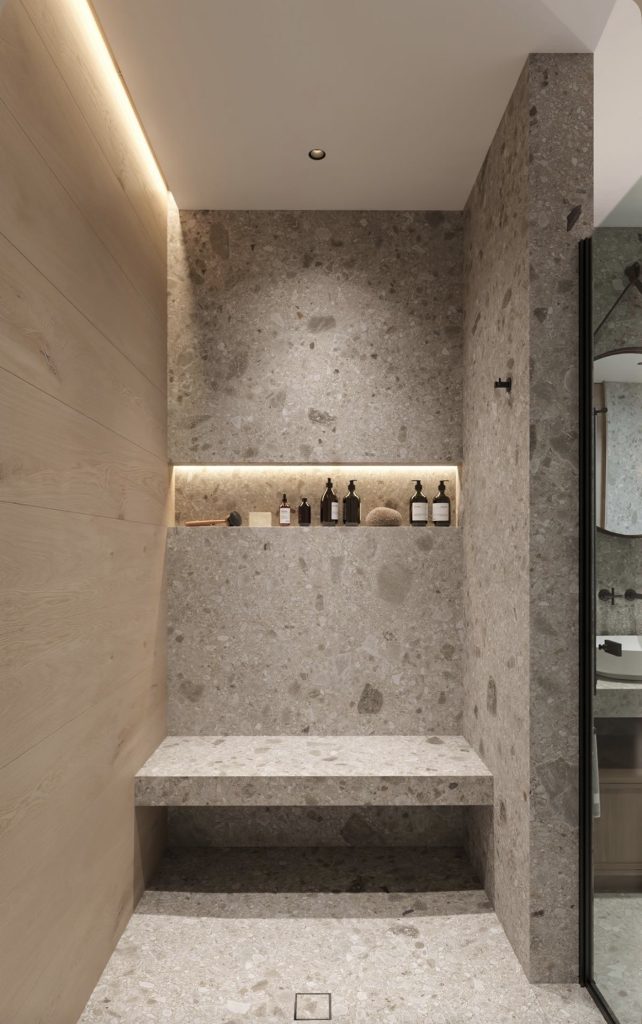 douche terrazzo