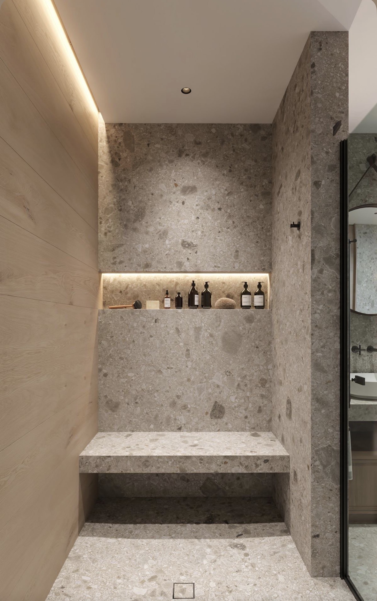 douche terrazzo