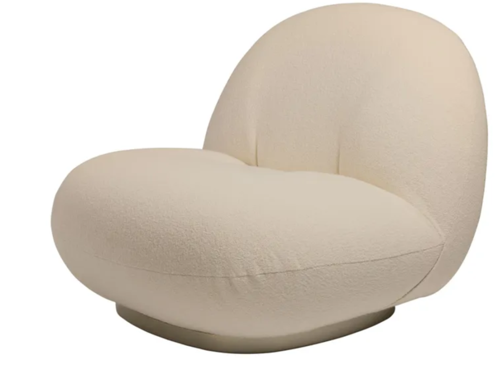 fauteuil rond beige